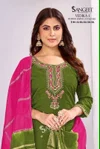Vedika Vol 1 By Sangeet Roman Silk Kurti With Bottom Dupatta 